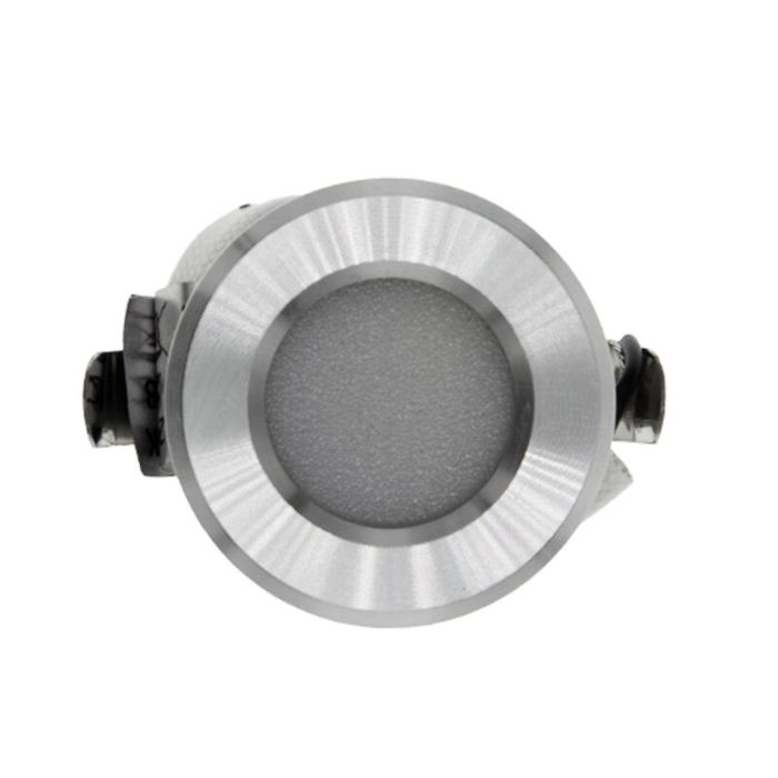 Silberne Mini Einbaustrahler Aluminium, Philomena, 1,5W, 3000K LED, IP44