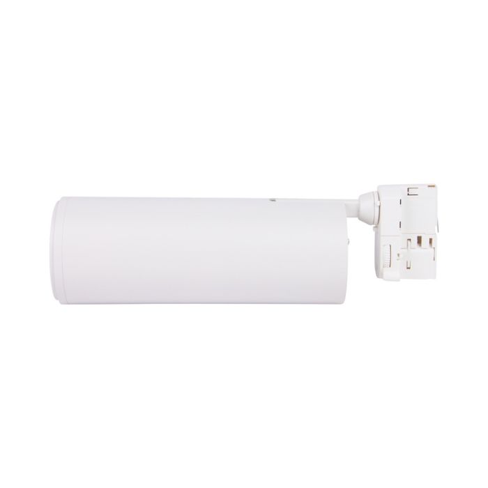 Weißer 3-Phasen-LED-Schienenstrahler Rosella, 10W, weißer Schalter, Pro