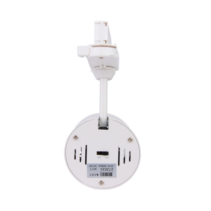 Weißer 3-Phasen-LED-Schienenstrahler Rosella, 10W, weißer Schalter, Pro
