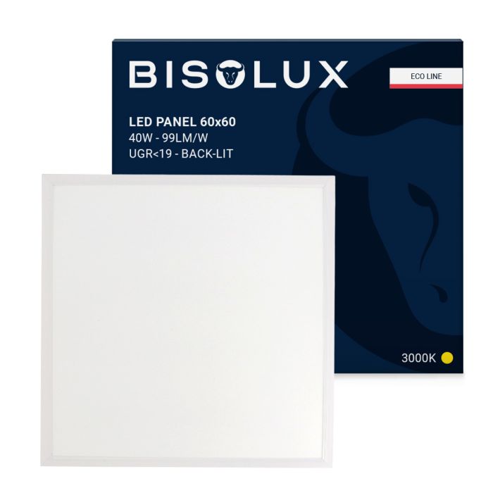 LED-Panel 60x60 - 40W - 3000K - UGR<19 - hinterleuchtet