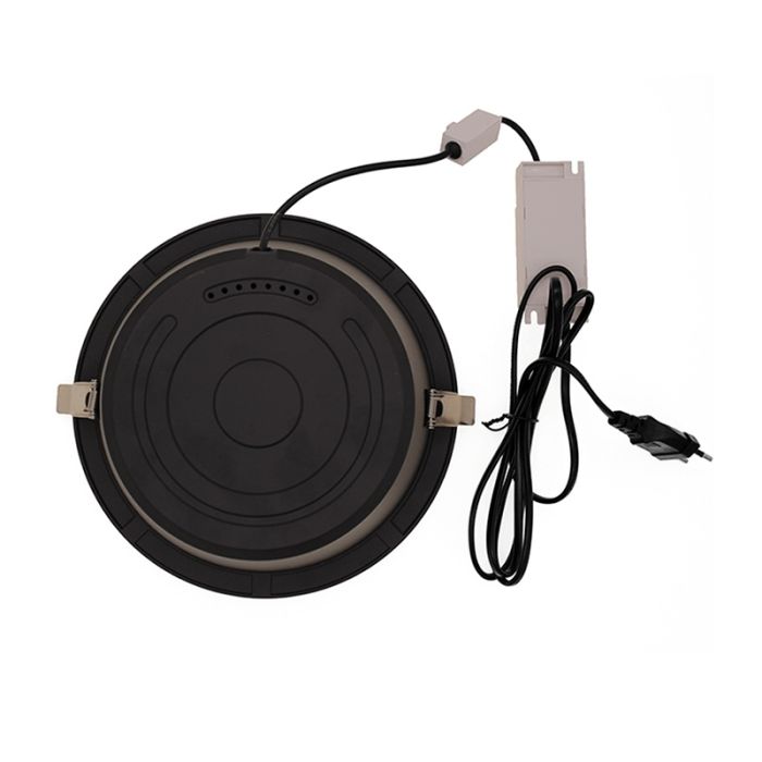 Schwarze Downlight Aluminium, Maud, 16W, White Switch LED, IP22