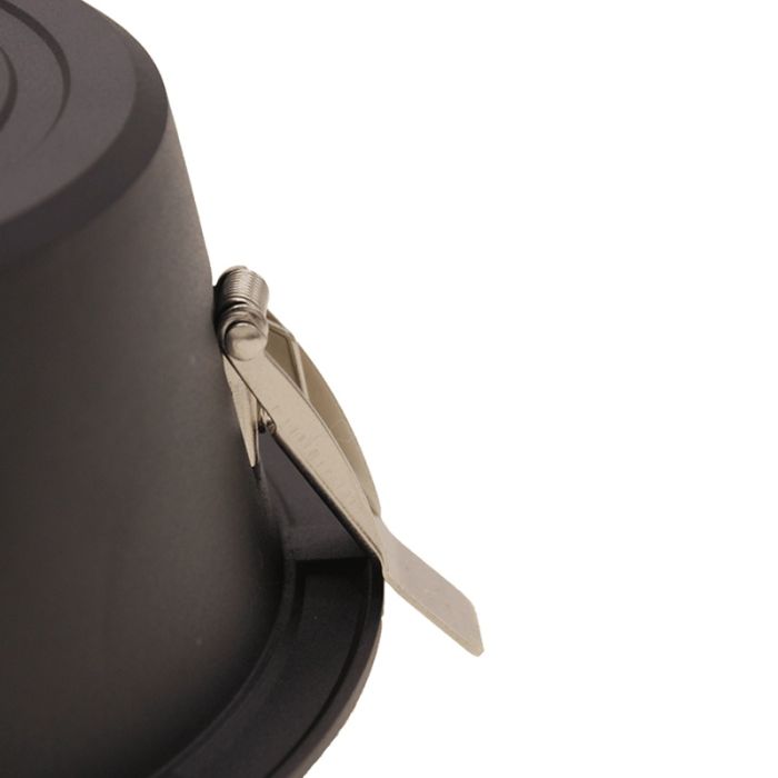 Schwarze Downlight Aluminium, Maud, 16W, White Switch LED, IP22