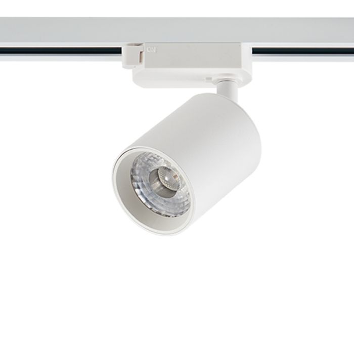 Weißer 3-Phasen-LED-Schienenstrahler Jayla, 10W, 4000K, Pro