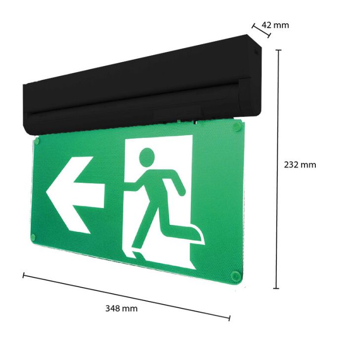 Notbeleuchtung Erno - 3,5W - IP20 - schwarz