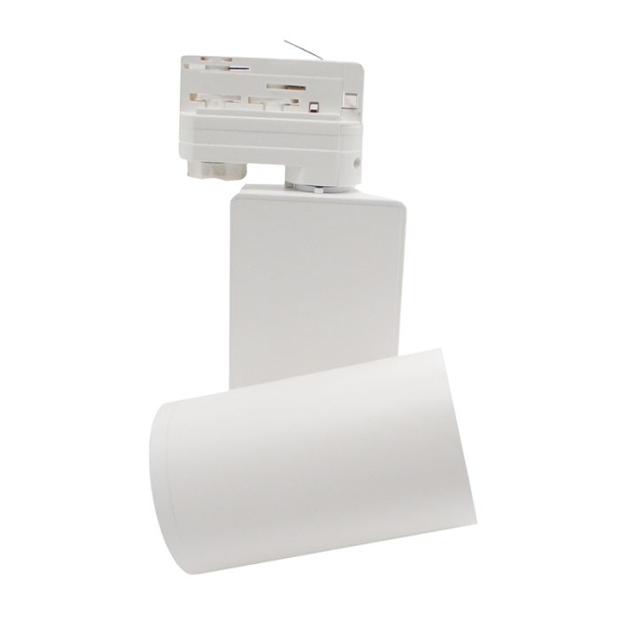Weißer 3-Phasen-LED-Schienenstrahler Deena, 38W, 3000K, Pro