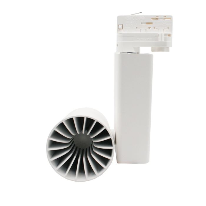 Weißer 3-Phasen-LED-Schienenstrahler Deena, 38W, 3000K, Pro