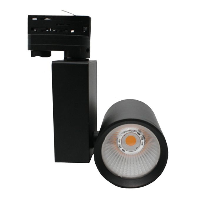 Schwarzer 3-Phasen-LED-Schienenstrahler Deena, 18W, 3000K, Pro