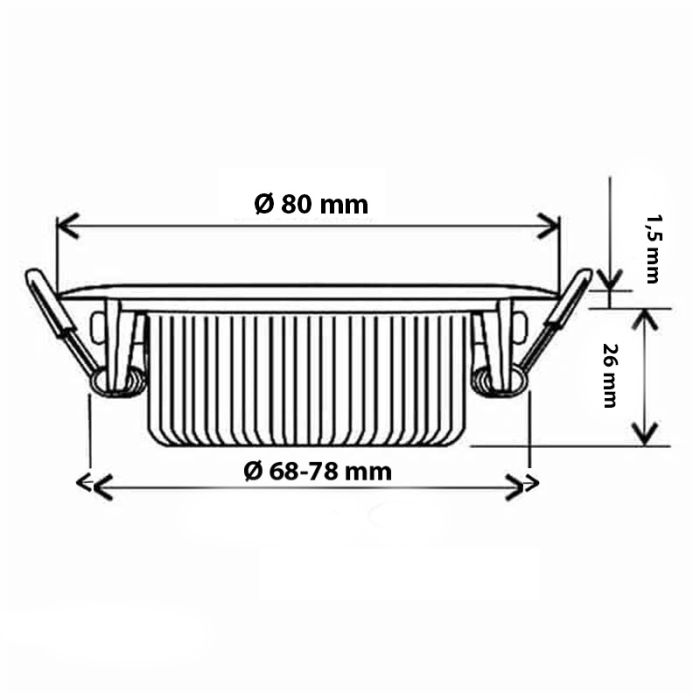 Weiße Downlight Aluminium, Wimke, 5W, RGBW LED, IP54