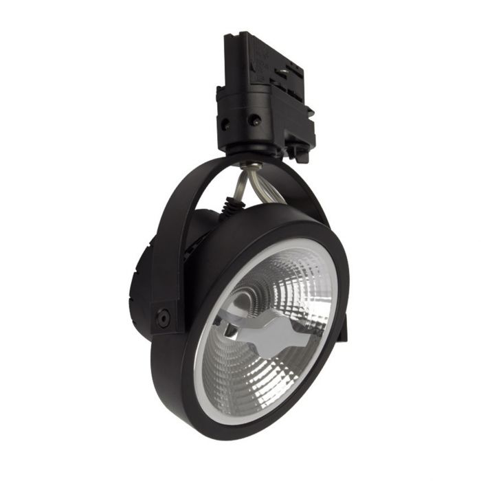 Schwarzer 3-Phasen-LED-Schienenstrahler Tirsa, 12W, Dim-to-Warm, Pro