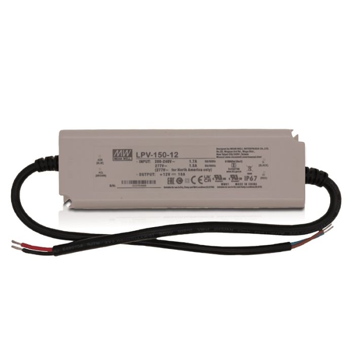 12V MeanWell LED-Treiber, 150W, IP67