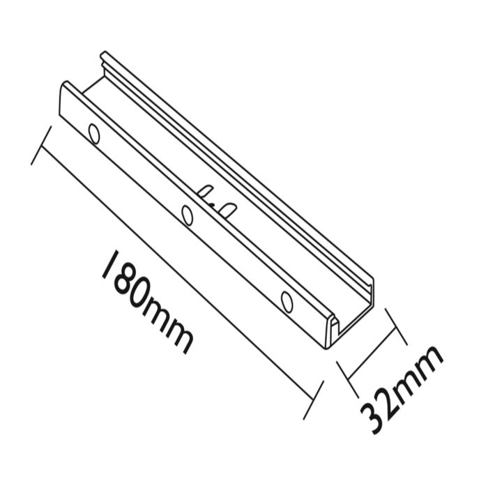 Aufhängesystem für 3-Phasen-Schienenbeleuchtung, 18 cm, weiß, Pro