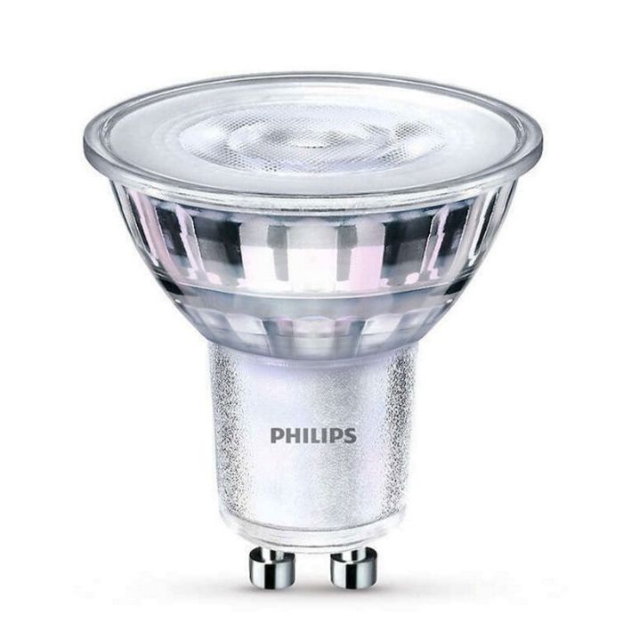 Dimmbare Philips GU10 LED-Lampe, Pascal, transparent, 3,8w, dim to warm