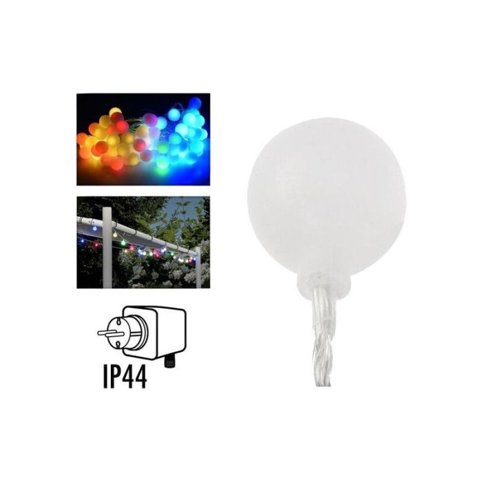 16m LED Weihnachtsbeleuchtung draußen, 80 farbige Balllichter