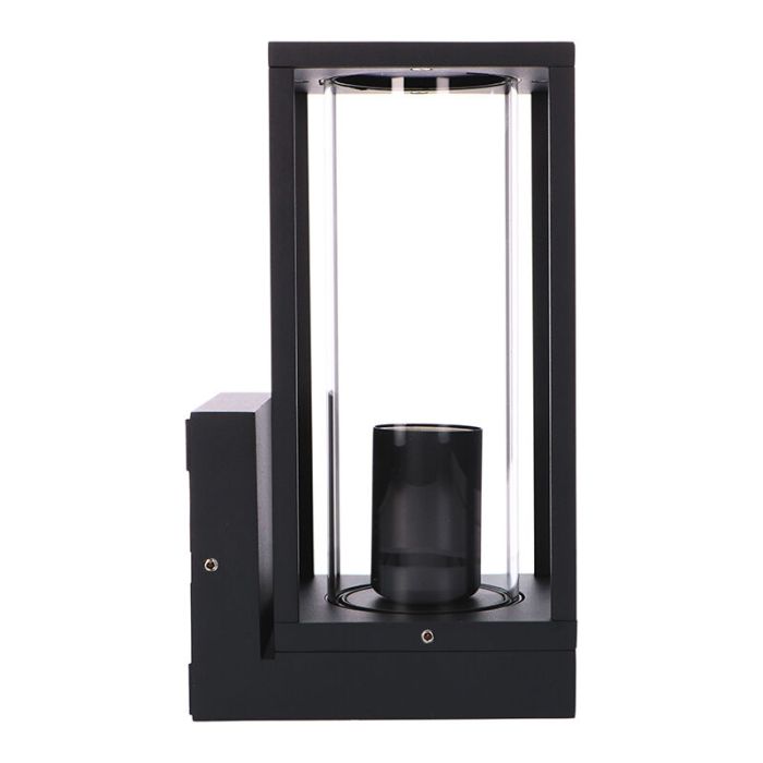 Schwarze moderne Außenleuchte Aluminium, Nadja, IP44