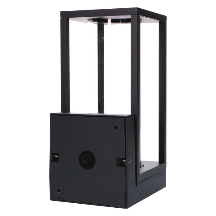 Schwarze moderne Außenleuchte Aluminium, Nadja, IP44
