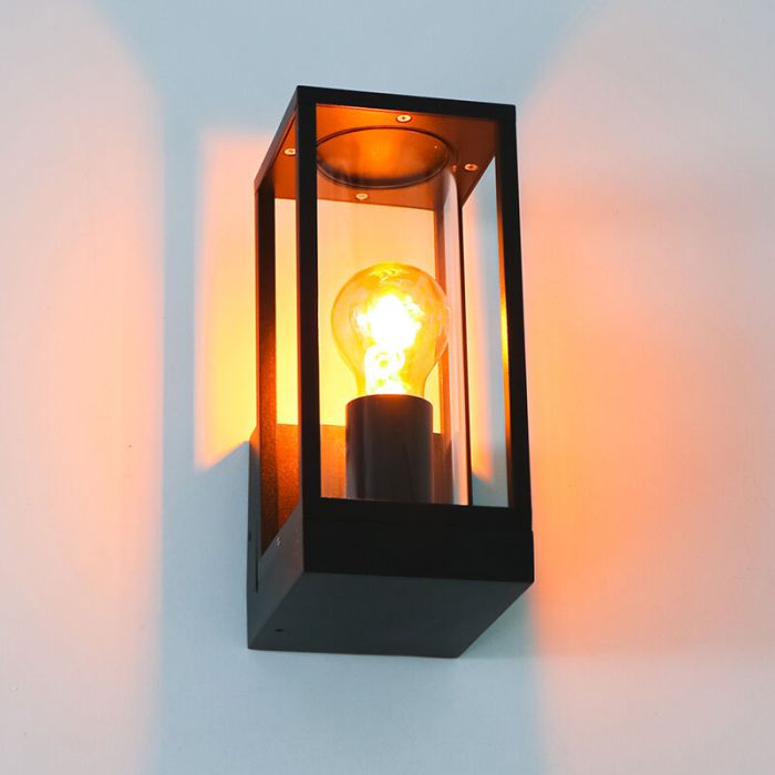 Schwarze moderne Außenleuchte Aluminium, Nadja, IP44