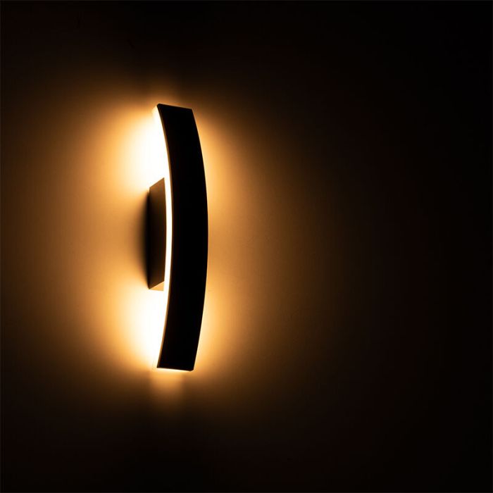 Anthrazit moderne Außenleuchte Aluminium, Nayomi, 7,5W, 3000K LED, IP54