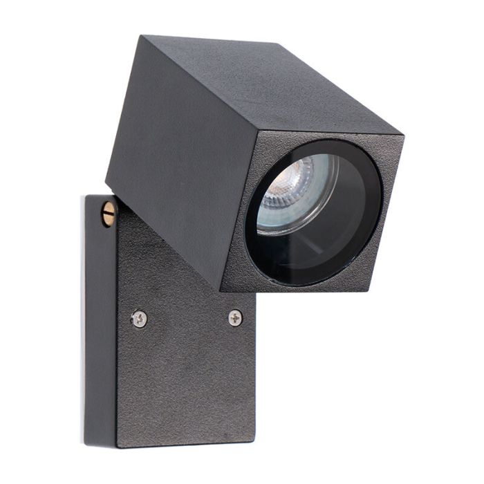 Schwarze moderne Außenleuchte Aluminium, Isobel, IP44