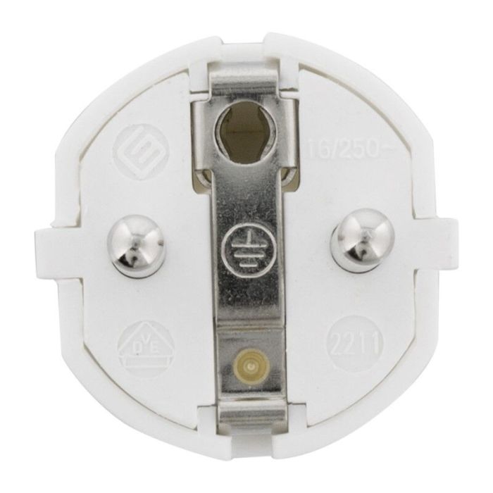 Stecker SCHUKO PVC 10/16 Ampere, Weiß