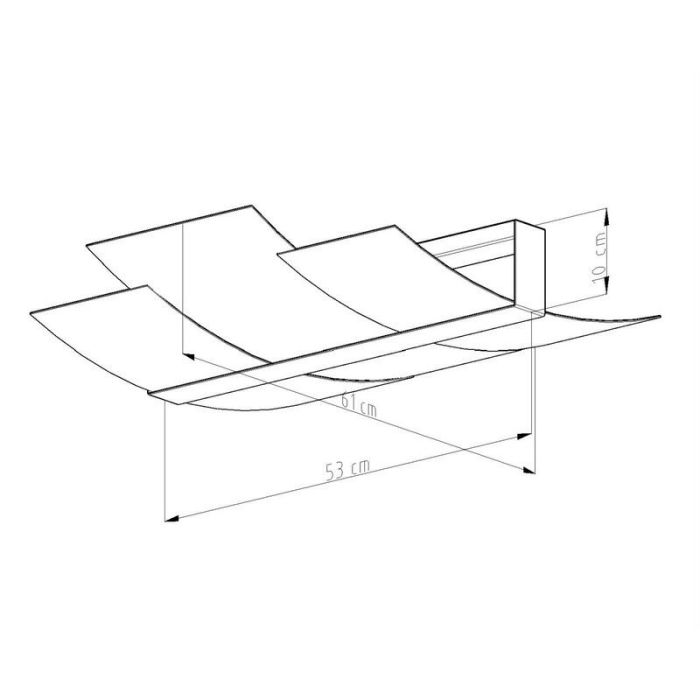 Glas Deckenleuchte Chrom, Marith