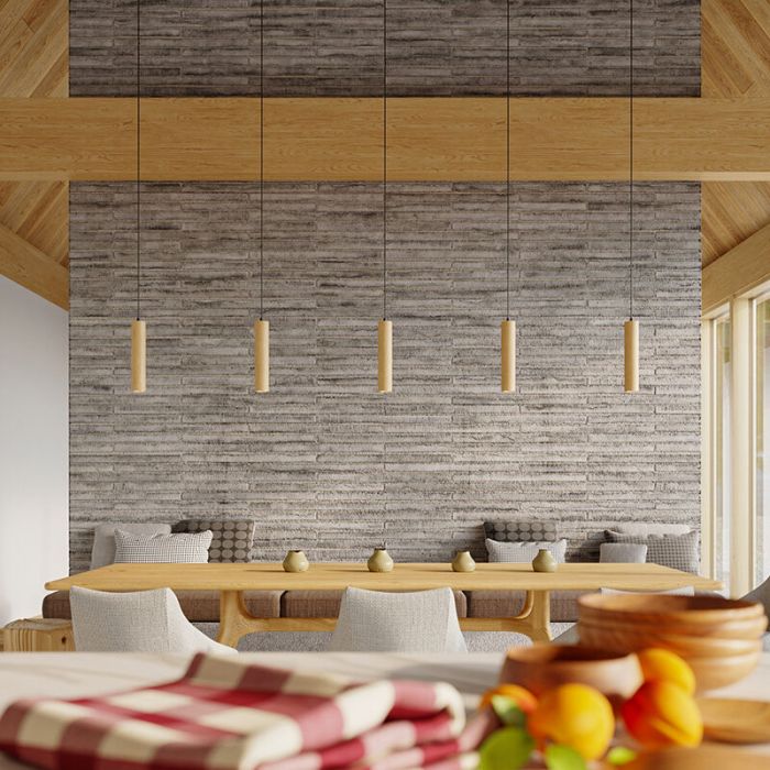 Holz Pendelleuchte Braun, Francina