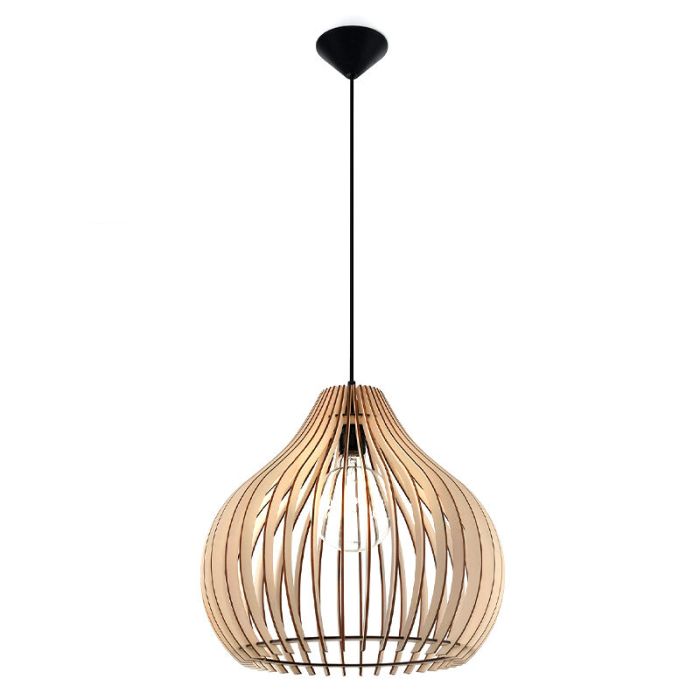 Holz Pendelleuchte Braun, Gudo