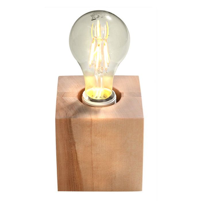 Holz Tischleuchte Braun, Anniko