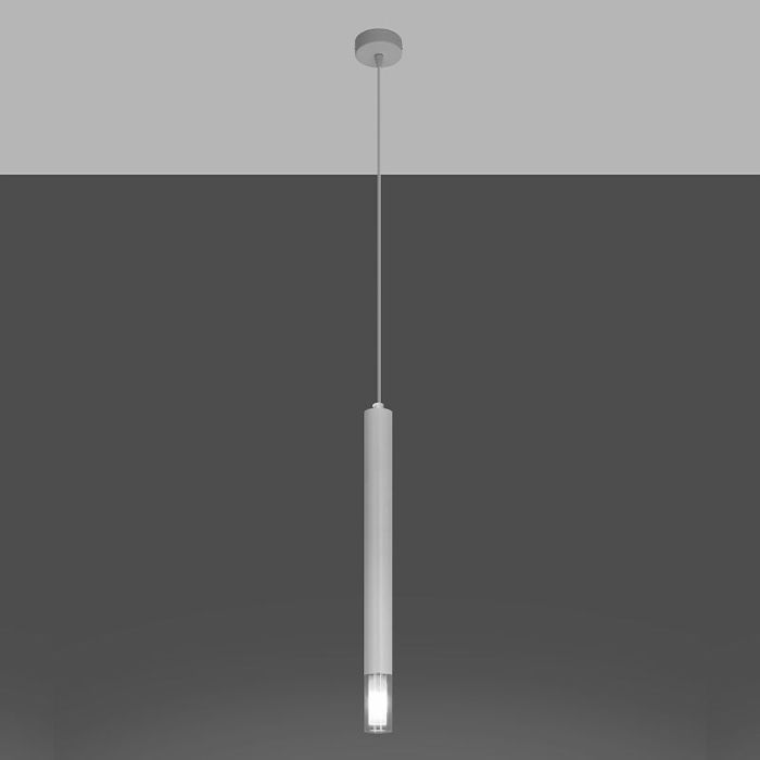 Glas Pendelleuchte Weiß, Ishani