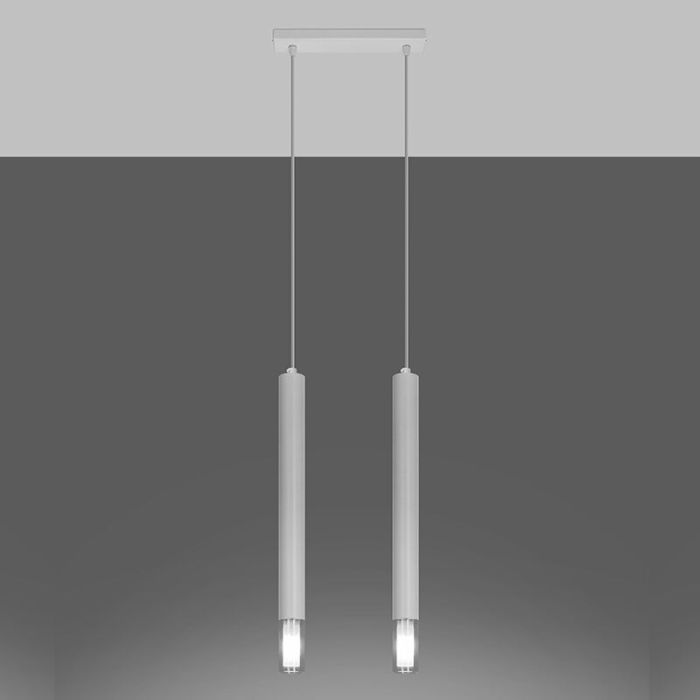Glas Pendelleuchte Weiß, Ishani