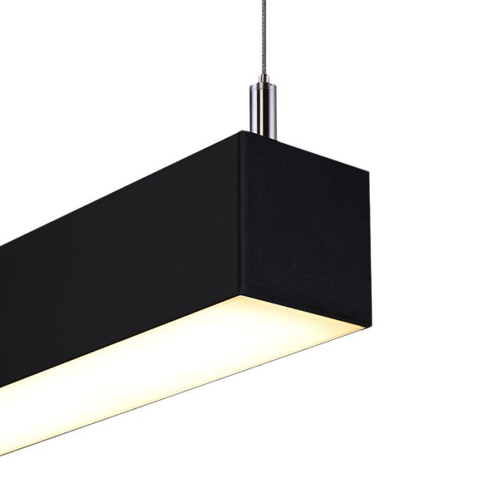 Aluminium Pendelleuchte Schwarz, Mascha, 22W, 3000K LED