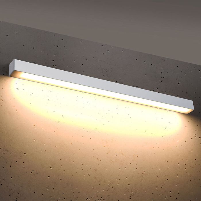Aluminium Wandleuchte Weiß, Mascha, 31W, 3000K LED
