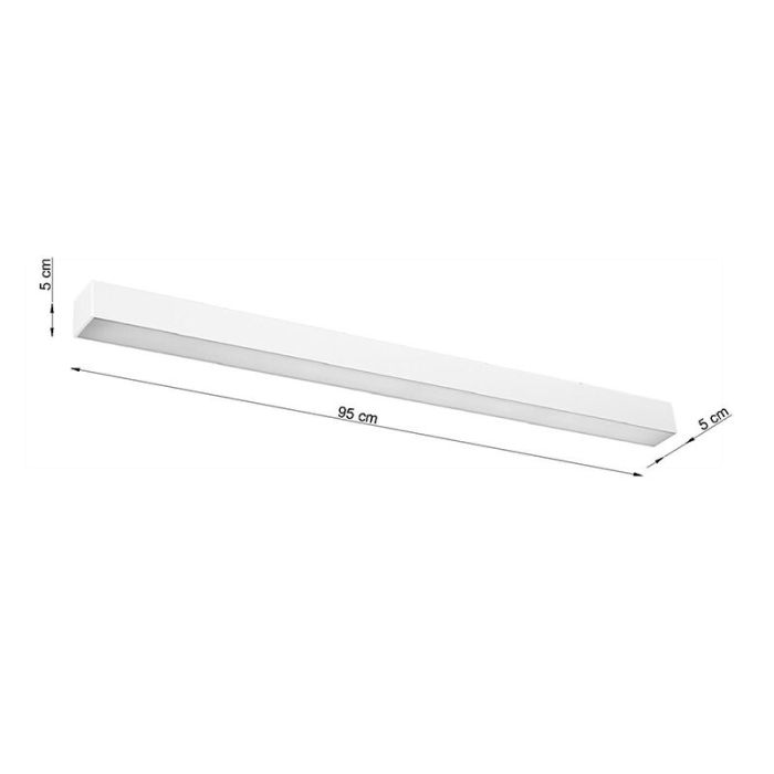 Aluminium Deckenleuchte Weiß, Mascha, 31W, 3000K LED