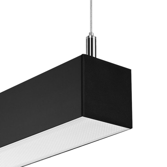 Aluminium Pendelleuchte Schwarz, Mascha, 38W, 3000K LED
