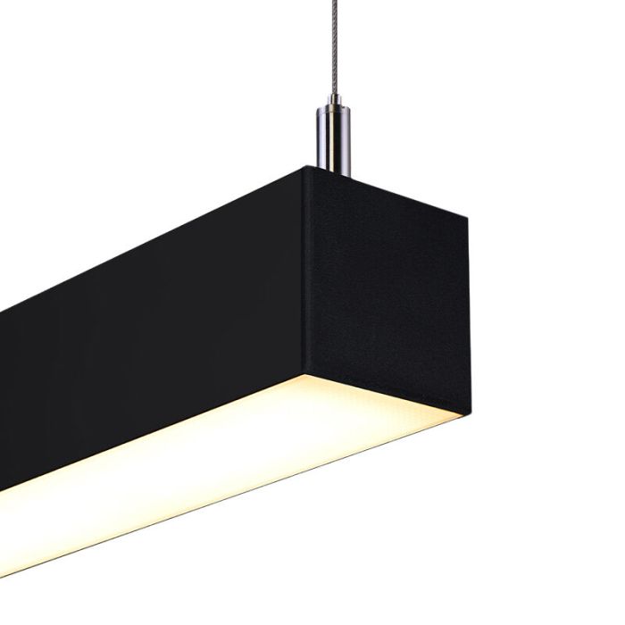 Aluminium Pendelleuchte Schwarz, Mascha, 38W, 3000K LED