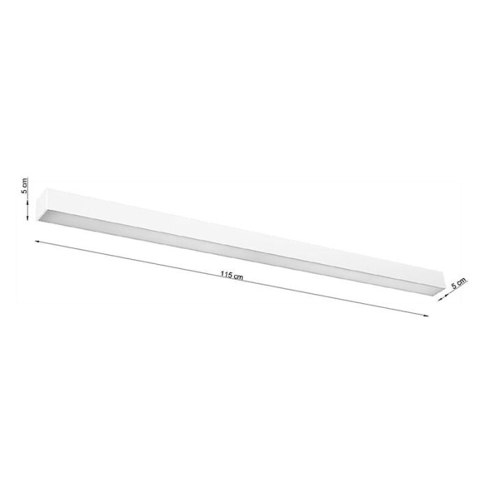 Aluminium Deckenleuchte Weiß, Mascha, 38W, 3000K LED
