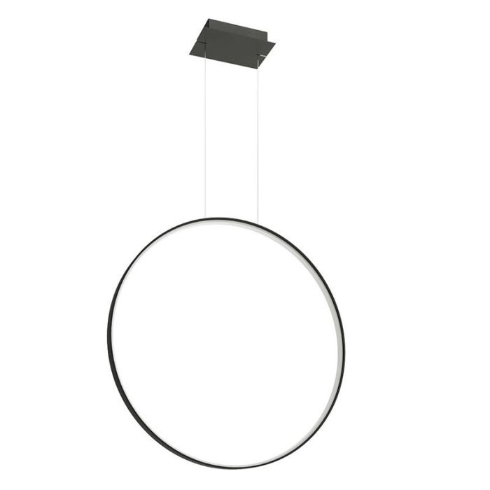Aluminium Pendelleuchte Schwarz, Ringo, 50W, 3000K LED