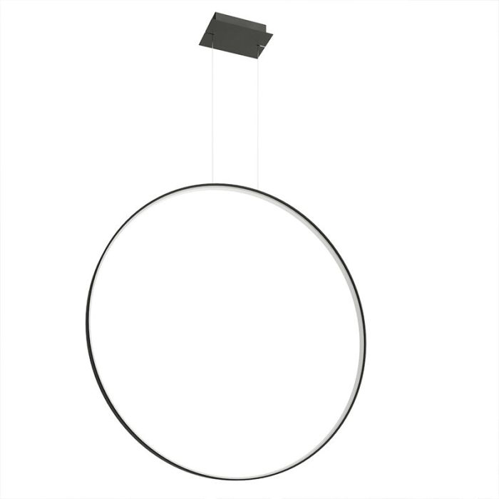 Aluminium Pendelleuchte Schwarz, Ringo, 70W, 3000K LED