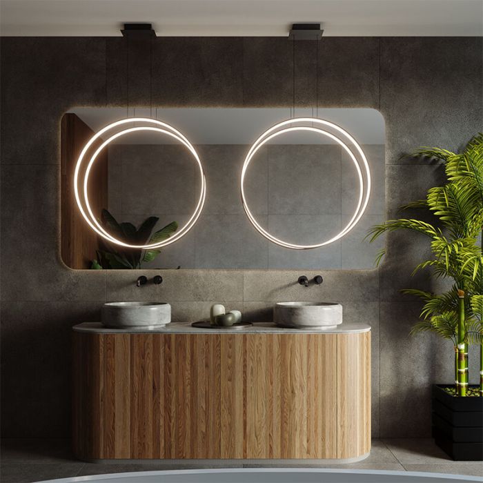 Aluminium Pendelleuchte Schwarz, Ringo, 70W, 3000K LED