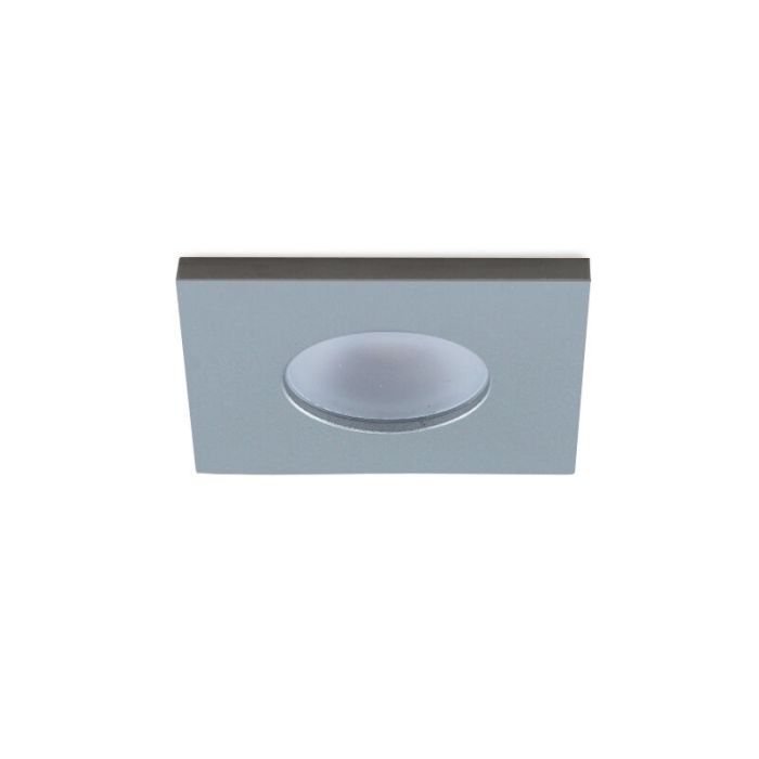 8 eckige chrom Einbaustrahler Terrassenüberdachung Dico, IP65, inkl. Anschlussset und Fernbedienung
