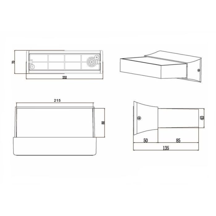 Anthrazit Außenleuchte Modern, Sejet, 11W, 3000K LED, IP65