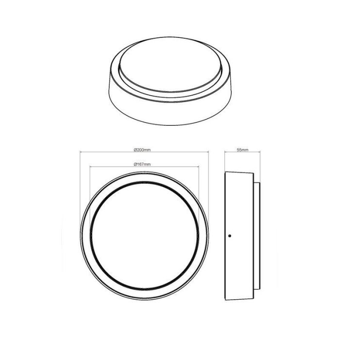 Anthrazit Außenleuchte Modern, Eva, 8,5W, 3000K LED, IP54