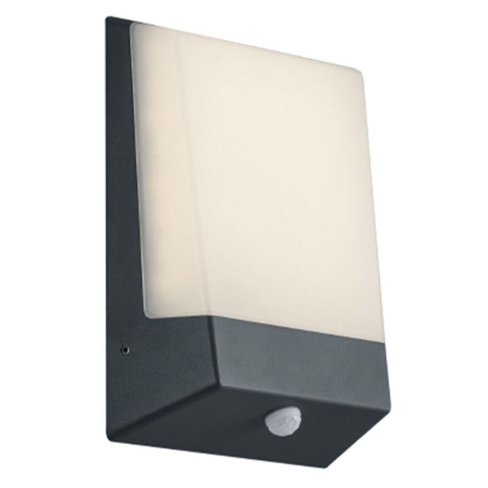 Schwarze Außen Wandleuchte mit Dämmerungsmelder Modern, Bernadette, 9W, 3000K LED, IP54