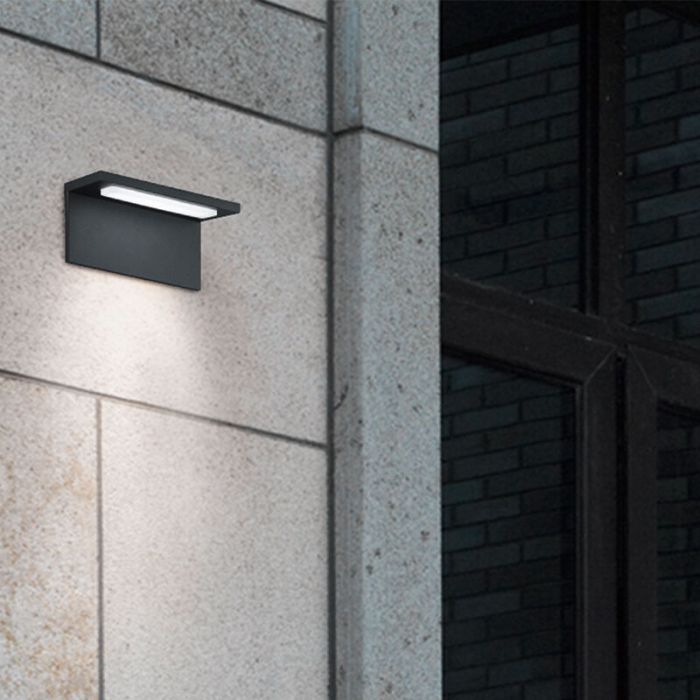 Weiße Außenleuchte Aluminium, Elonzo, 6,5W, 3000K LED, IP54