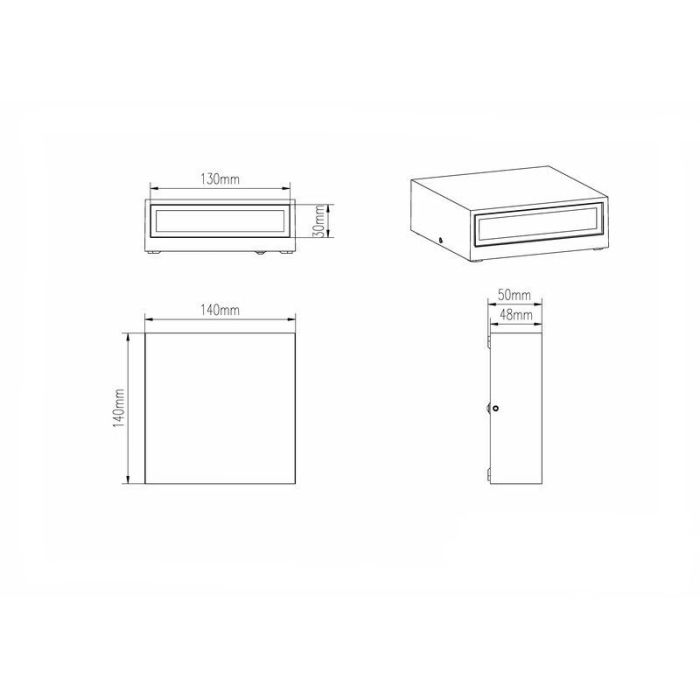 Anthrazit Außenleuchte Modern, Bridlington, 3W, 3000K LED, IP54