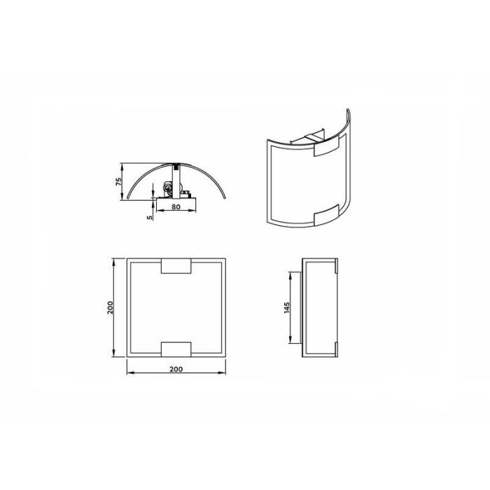 Chrom Wandleuchte Design, Grazie