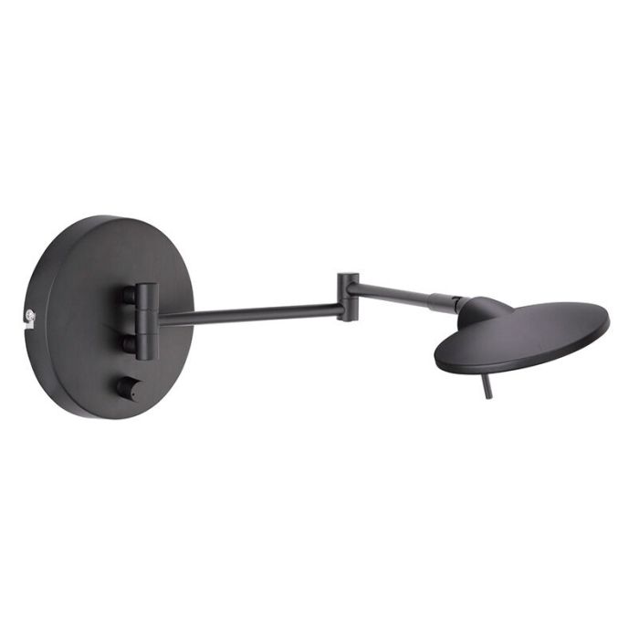 Schwarze Wandleuchte Modern, Sinbad, 8W, 3000K LED