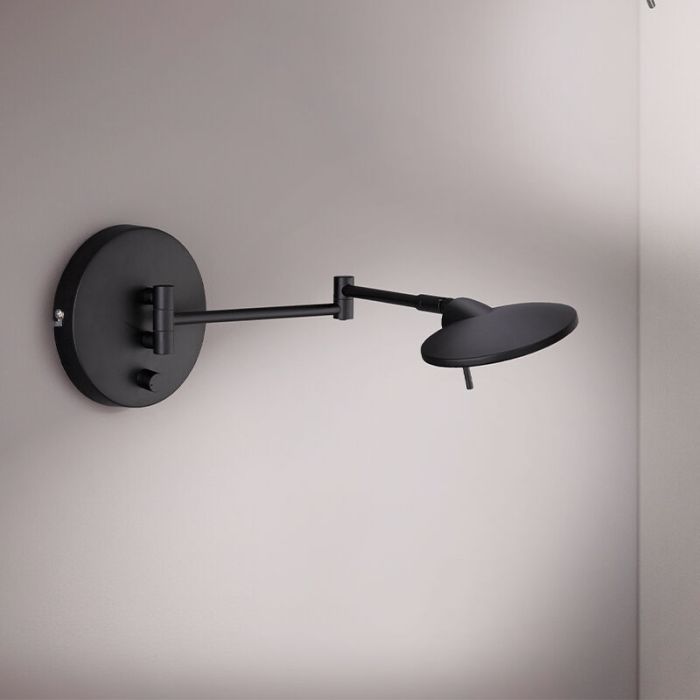 Schwarze Wandleuchte Modern, Sinbad, 8W, 3000K LED