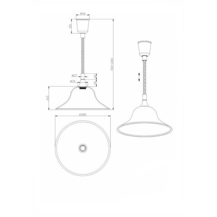 Nickel Pendelleuchte Design, Aurora