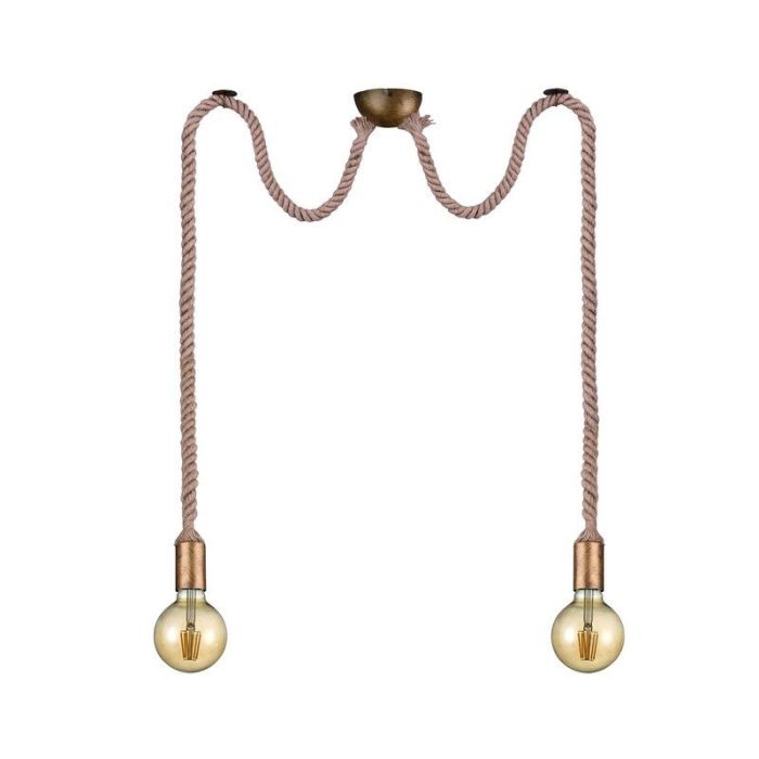 Bronze Pendelleuchte ohne Kappe Landhaus, Inca