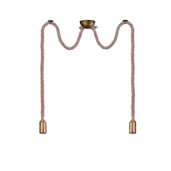 Bronze Pendelleuchte ohne Kappe Landhaus, Inca